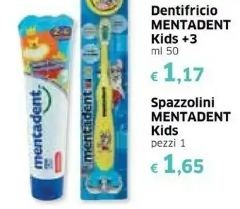 Mentadent Dentifricio Kids +3/ Spazzolini Kids