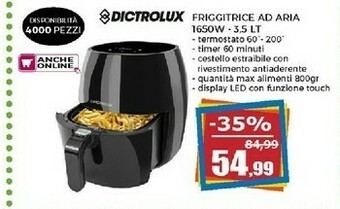 Happy Casa Dictrolux Friggitrice Ad Aria offerta
