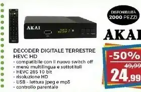 Akai Decoder Digitale Terrestre Hevc Hd