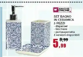 Happy Casa Set Bagno In Ceramica offerta