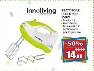 Happy Casa Innoliving Sbattitore Elettrico 250w offerta