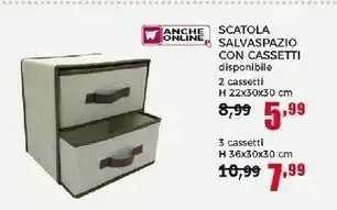 Happy Casa Scatola Salvaspazio Con Cassetti offerta