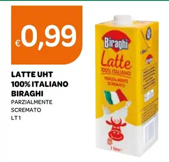 Ekom LATTE UHT 100% ITALIANO BIRAGHI PARZIALMENTE SCREMATO LT1 offerta