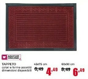 Happy Casa Tappeto 60x90 Cm offerta