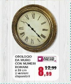 Happy Casa Orologio Da Muro Con Numeri Romani offerta
