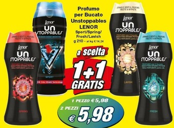 Prix Quality Lenor Profumo Per Bucato Unstoppables Sport offerta
