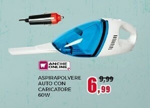Happy Casa Aspirapolvere Auto Con Caricatore 60w offerta