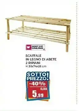 Happy Casa Scaffale In Legno Di Abete offerta