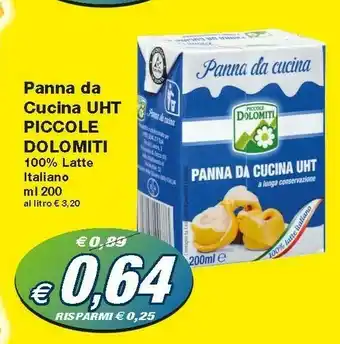 Piccole dolomiti Panna Da Cucina A Lunga Conservazione 200 G(ml)