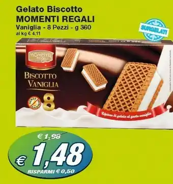 Prix Quality Momenti regali Gelato Biscotto offerta