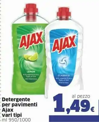 Sigma Ajax Detergente Per Pavimenti offerta