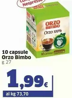 Sigma Orzo bimbo 10 Capsule offerta