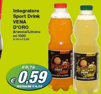 Prix Quality Vena d' oro Integratore Sport Drink Arancia/ Limone offerta