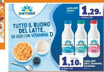 Sigma Parmalat Latte Parzialmente Scremato UHT 1000 G(ml) offerta