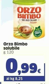 Sigma Orzo bimbo 100% Orzo Italiano Solubile 120 G(ml) offerta