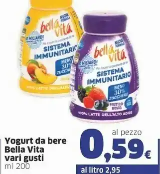 Bella vita Yogurt Da Bere Frutti Di Bosco