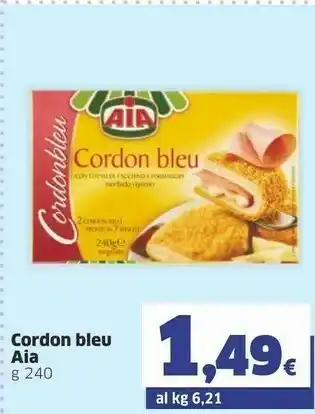 Aia Cordon Bleu Con Prosciutto E Formaggio Morbido Ripieno 240 G(ml)