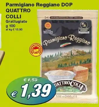Prix Quality Parmigiano Reggiano Dop Quattro Colli Grattugiato offerta