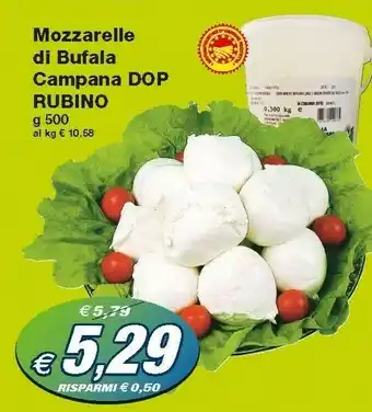 Prix Quality Rubino Mozzarella Di Bufala Campana offerta
