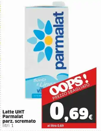 Sigma Parmalat Parmalat - Latte Parzialmente Scremato UHT 1000 g(ml) offerta