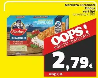 Sigma Findus Merluzzo I Gratinati offerta
