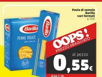 Sigma Barilla Pasta Di Semola offerta