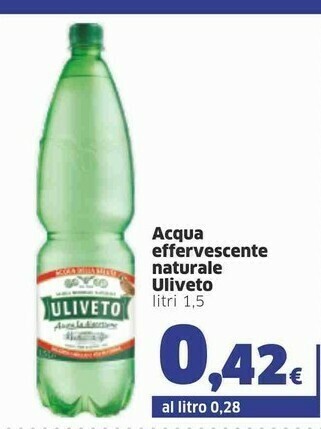 Sigma Uliveto Acqua Effervescente Naturale offerta