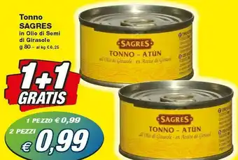 Prix Quality Sagres Tonno In Olio Di Semi Di Girasole offerta