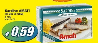 Prix Quality Amati Sardine All'Olio Di Oliva 125 G(ml) offerta