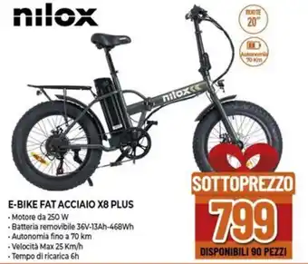 Expert nilox E-BIKE FAT ACCIAIO X8 PLUS offerta