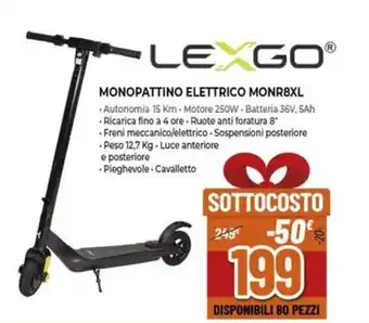 Expert LEXGO MONOPATTINO ELETTRICO MONR8XL offerta