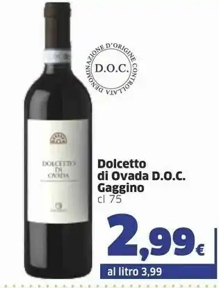 Sigma Gaggino Dolcetto Do Ovada Doc offerta