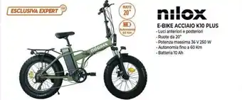 Expert nilox E-BIKE ACCIAIO K10 PLUS offerta