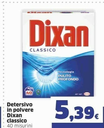 Sigma Dixan Detersivo In Polvere Classico offerta