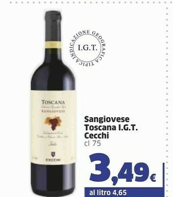 Sigma Cecchi Sangiovese Italia Toscana 750 G(ml) offerta