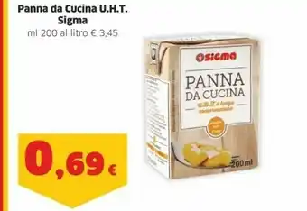 Sigma Sigma - Panna Da Cucina UHT A Lunga Conservazione 200 G(ml) offerta