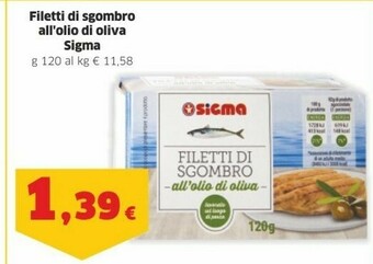 Sigma Filetti di sgombro offerta