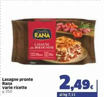 Sigma Giovanni Rana - Lasagne Alla Bolognese 350 G(ml) offerta