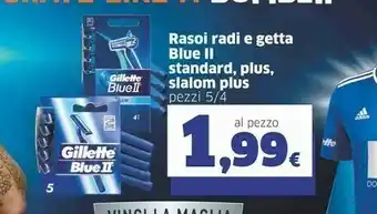 Sigma Gillette Rasoi Radi E Getta Blue II Standard offerta