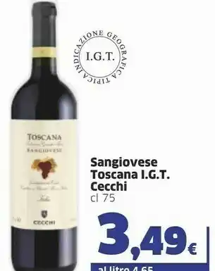 Sigma Cecchi Sangiovese Italia Toscana 750 G(ml) offerta