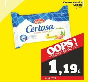 Sigma Galbani Certosa offerta