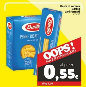 Sigma Barilla Pasta offerta