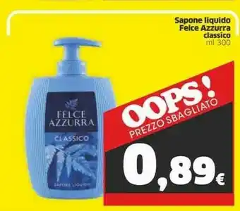 Sigma Felce Azzurra Felce Azzura Sapone Liquido Classico offerta