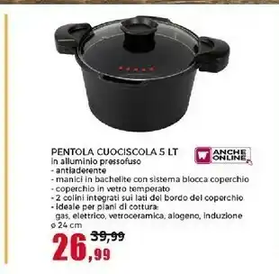 Happy Casa Pentola Cuociscola In Alluminio Pressofuso offerta