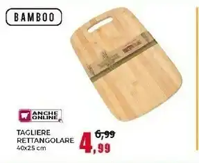 Happy Casa Bamboo Tagliere Rettangolare 40x25 Cm offerta