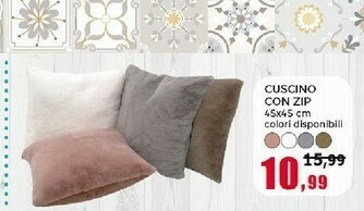Happy Casa Cuscino Con Zip offerta