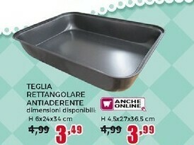 Teglia Rettangolare Antiaderente