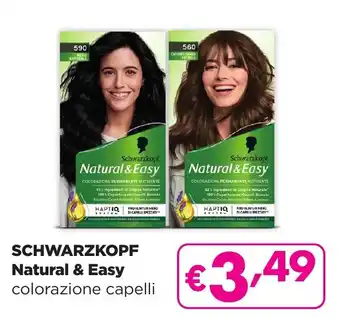 Saponi e profumi SCHWARZKOPF Natural & Easy colorazione capelli offerta