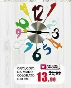Happy Casa Orologio Da Muro Colorato offerta