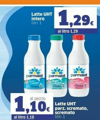 Sigma Parmalat Latte Parzialmente Scremato UHT 1000 G(ml) offerta